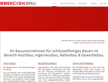 Tablet Screenshot of beecken-bau.de